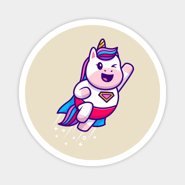 Cute Unicorn Super Flying Cartoon Magnet by Catalyst Labs